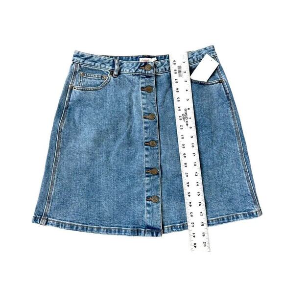 Faherty Natalia Button Front Denim Skirt L NWT - Picture 7 of 7